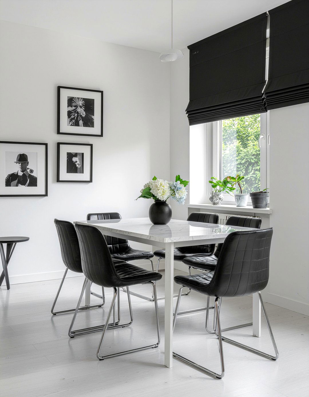 Black Roman Shades - 30 dining room roman shade ideas