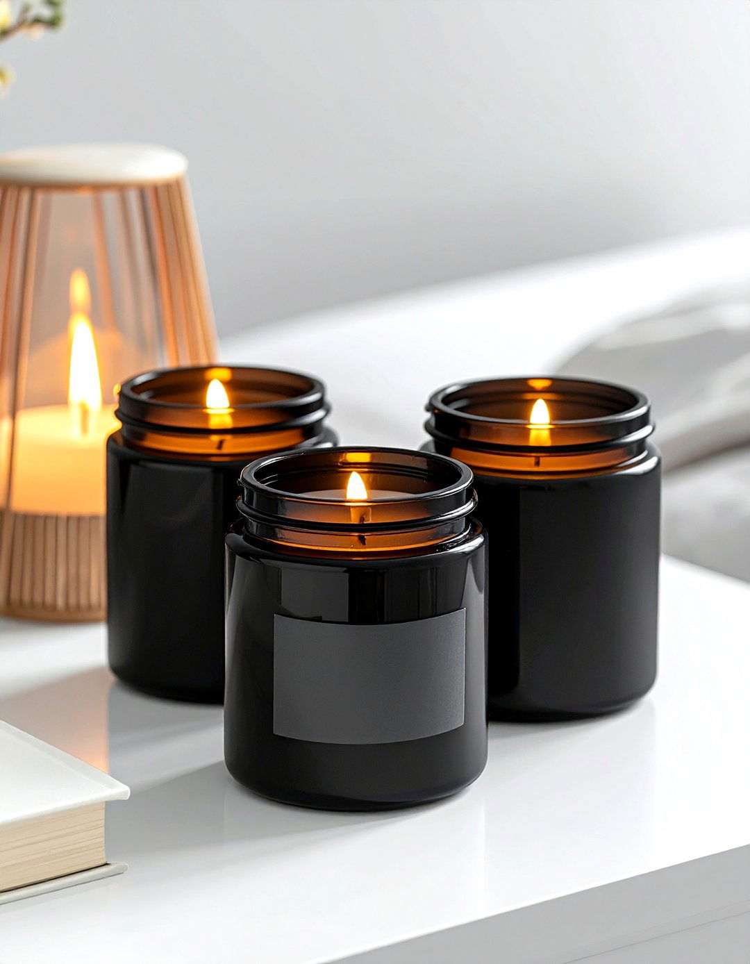 Black Scented Candles - 30 black bedroom accessories ideas