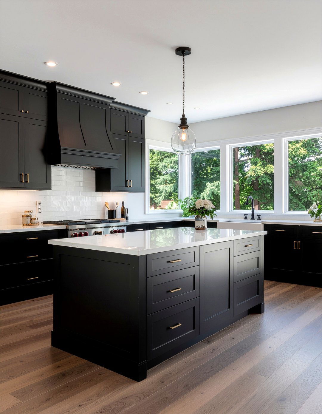 Black Shaker Cabinets - 30 all black kitchen ideas