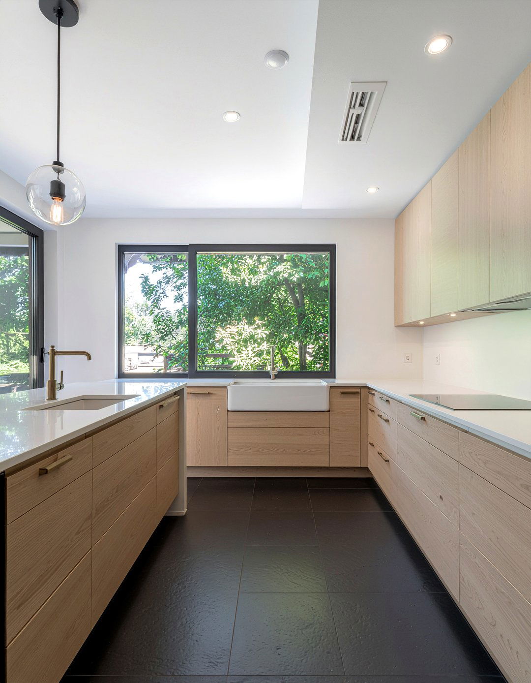 Black Slate Porcelain Tile - 30 porcelain tile floor kitchen ideas