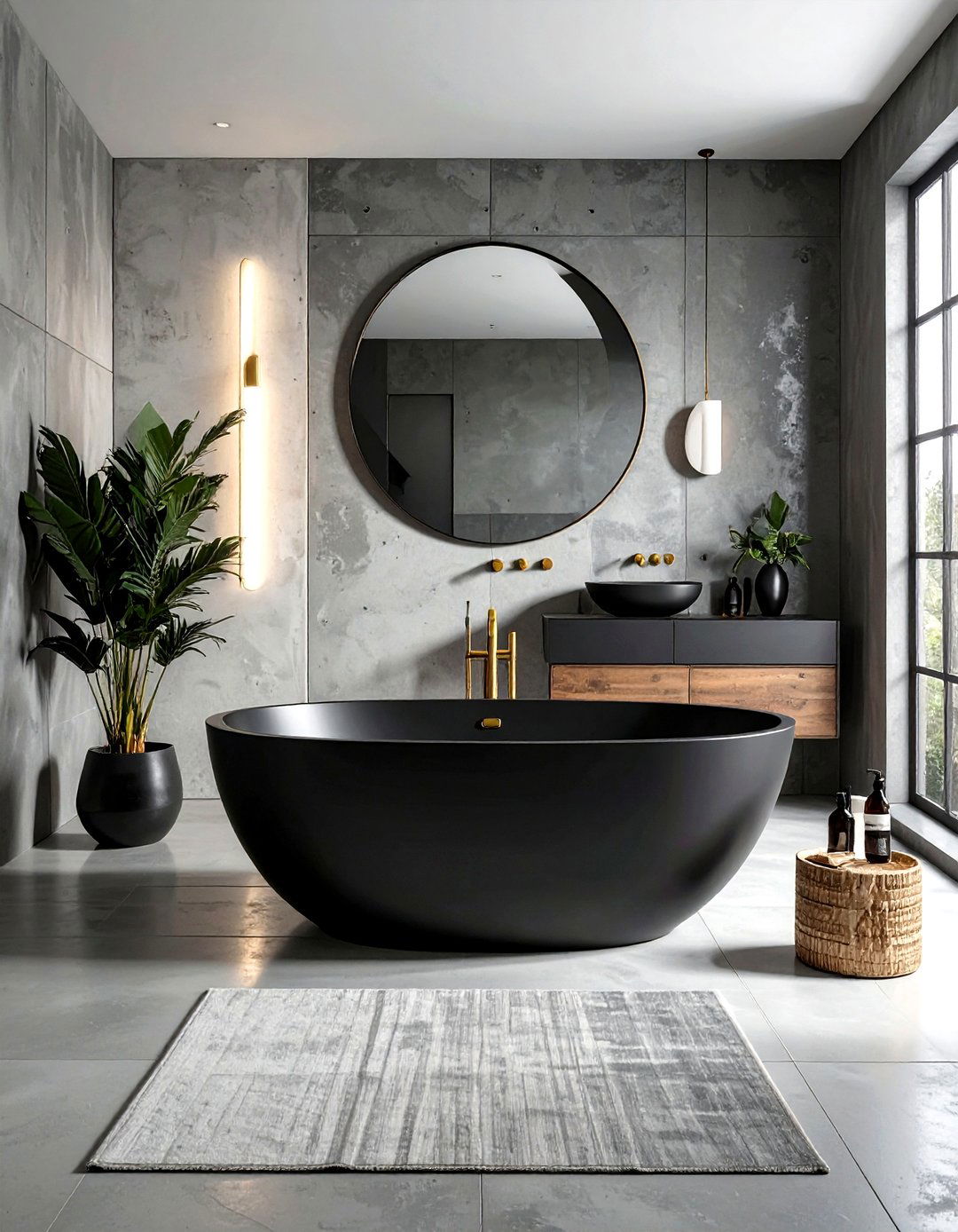 Black Soaking Tub - 30 soaking tub ideas
