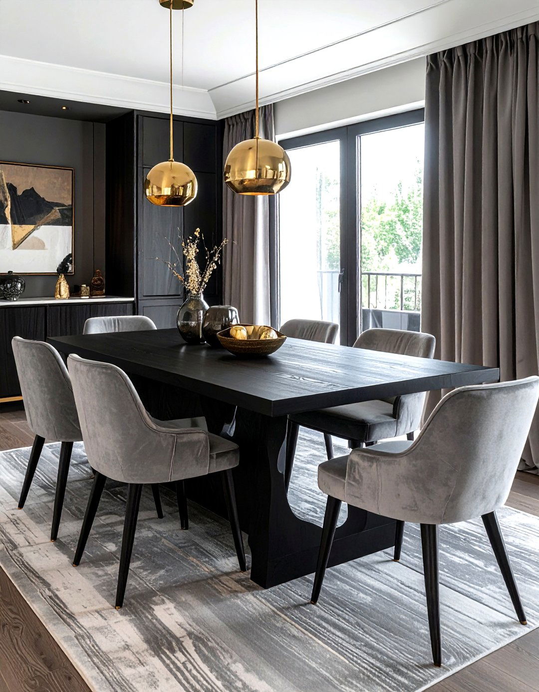 Black Stained Wood Dining Table - 30 wood dining table ideas