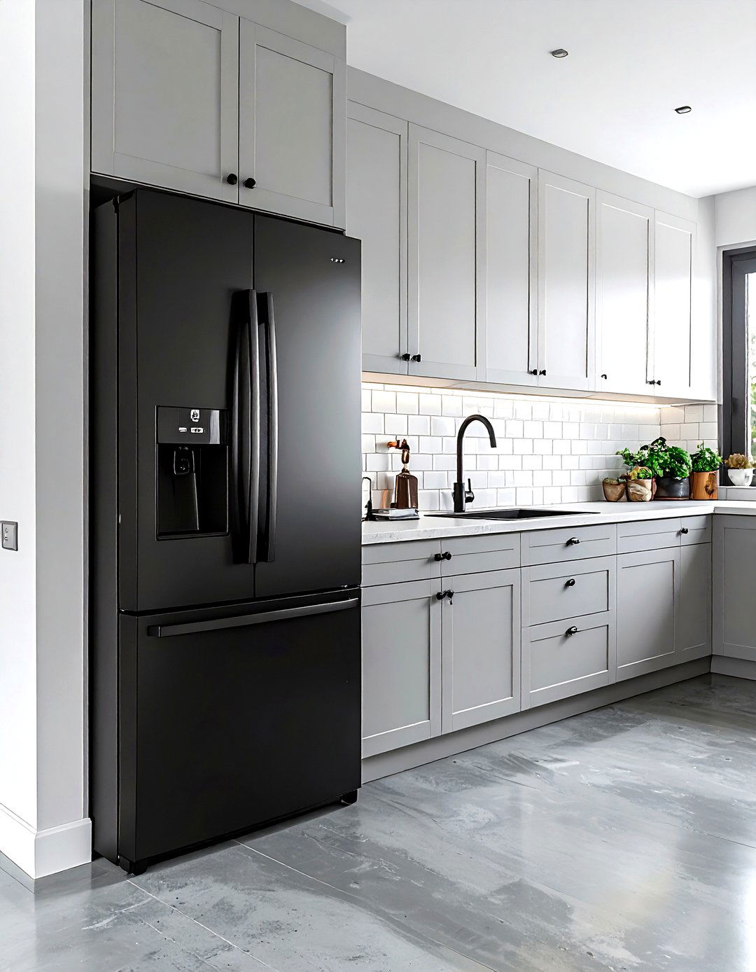 Black Stainless Steel Refrigerator - 30 French door refrigerator kitchen ideas