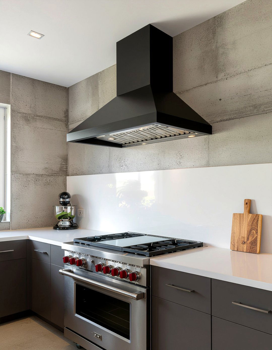 Black Steel Range Hood - 30 custom hood kitchen ideas