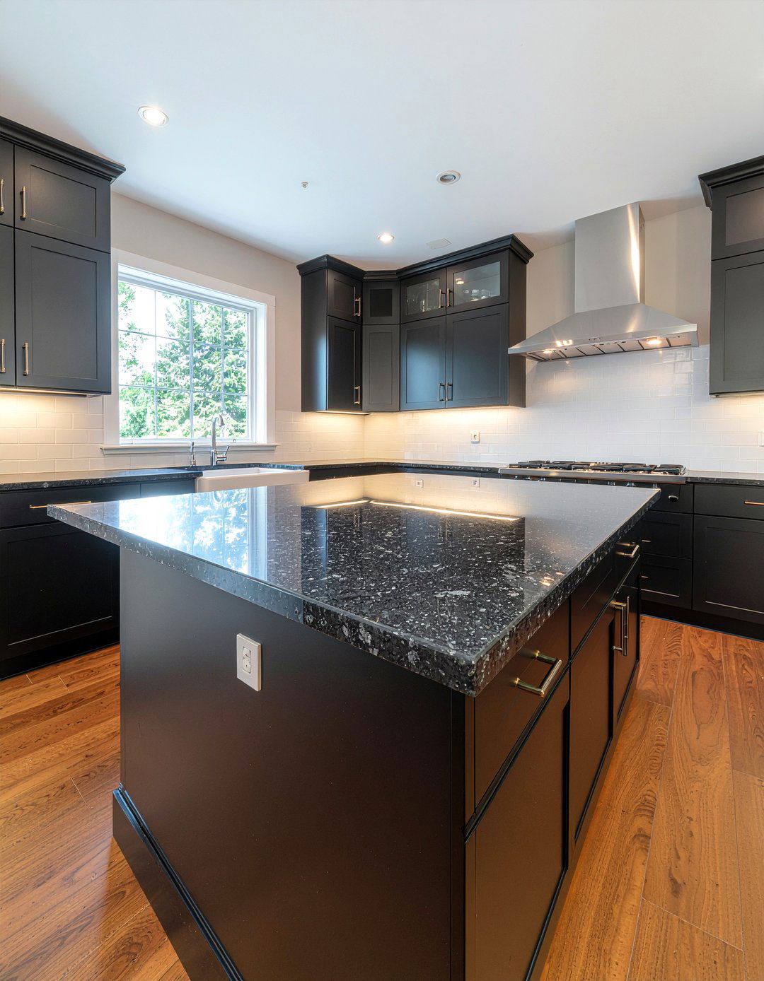 Black Stone Countertops - 30 all black kitchen ideas