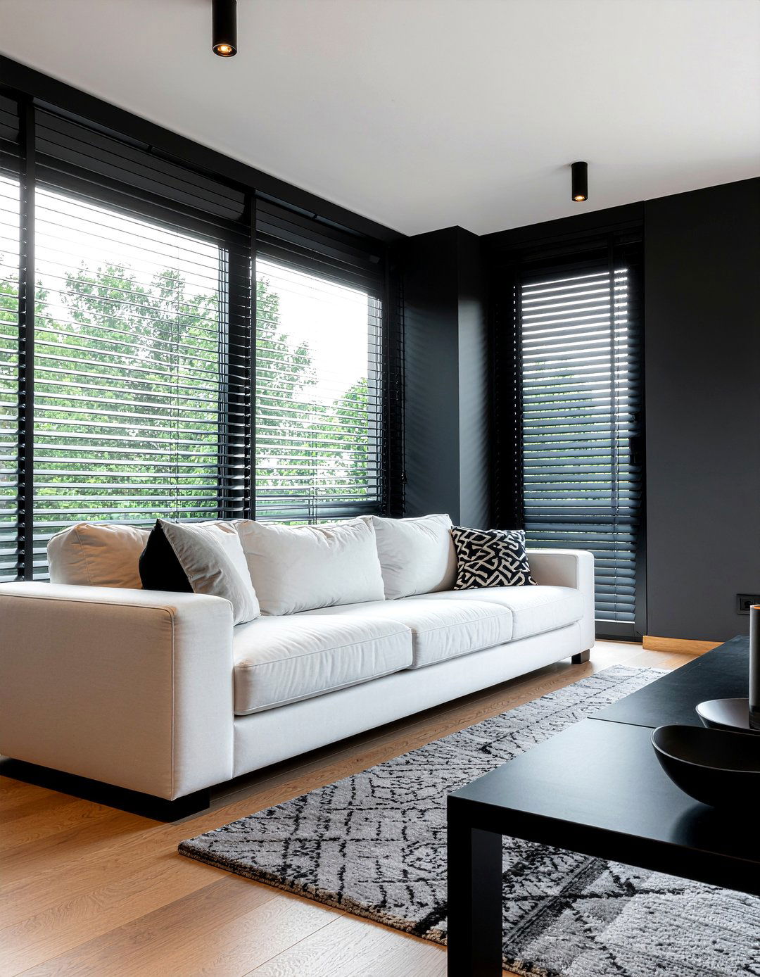 Black Taped Venetian Blinds - 30 living room venetian blinds