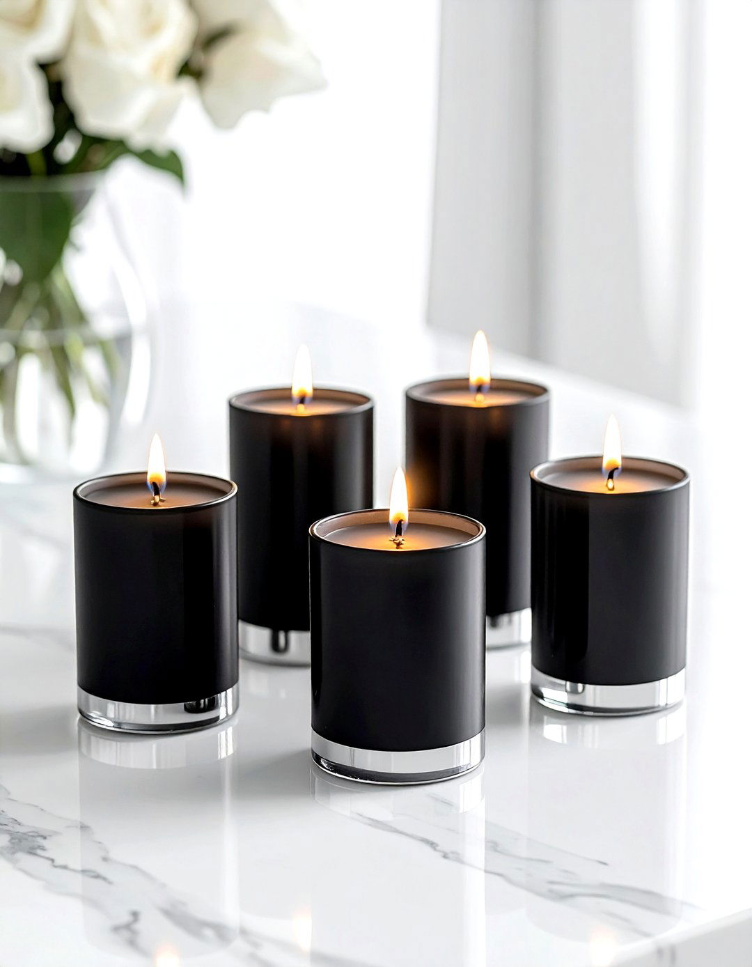 Black Taper Candles - 30 candle decor ideas