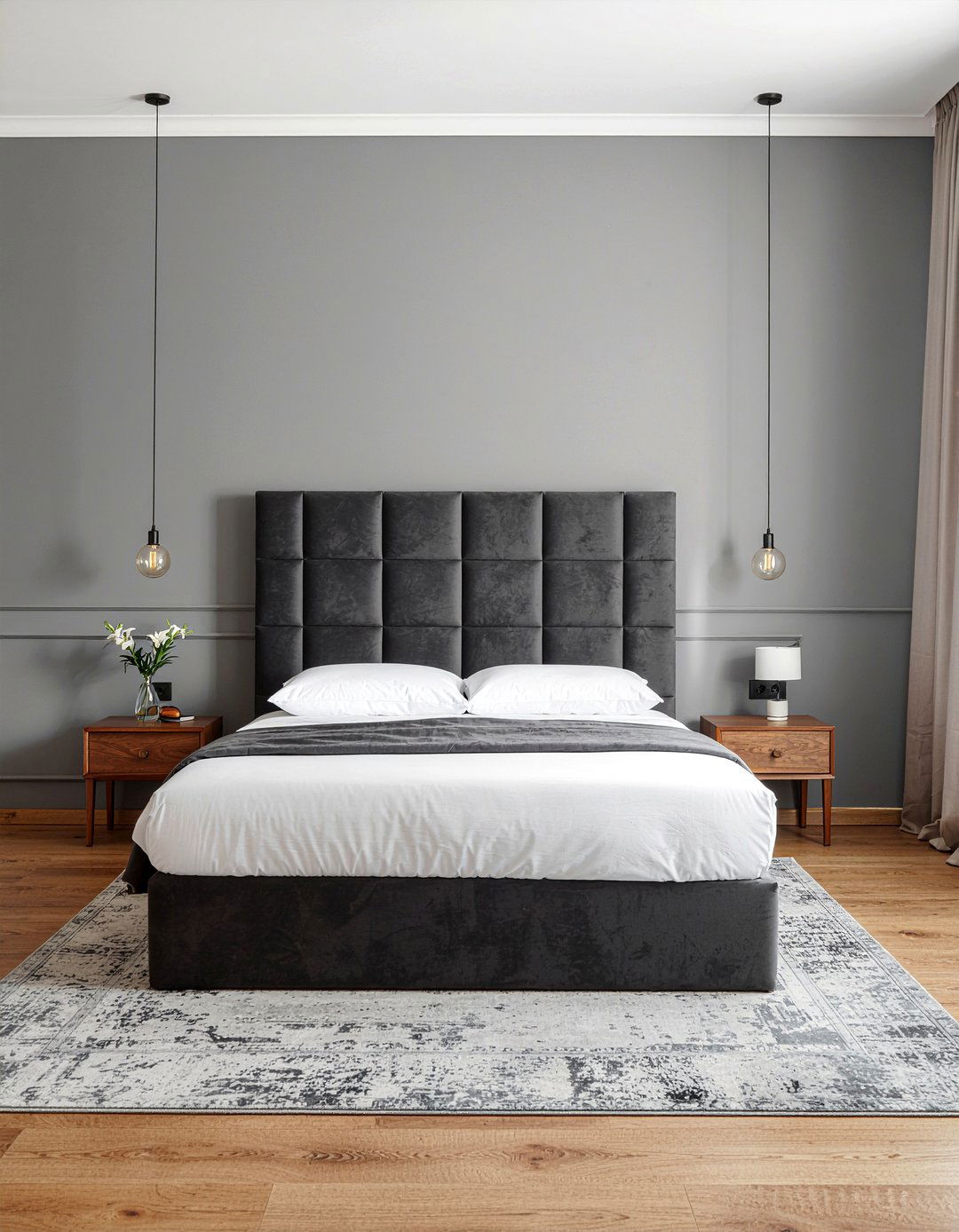 Black Upholstered Headboard - 30 bedroom upholstered headboards