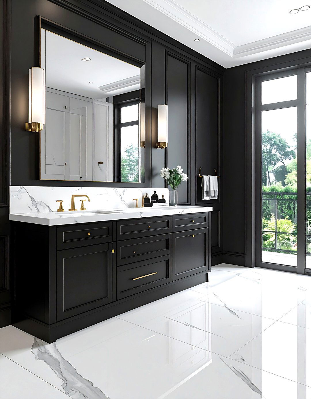 Black Vanity Bathroom - 30 dark black bathroom ideas