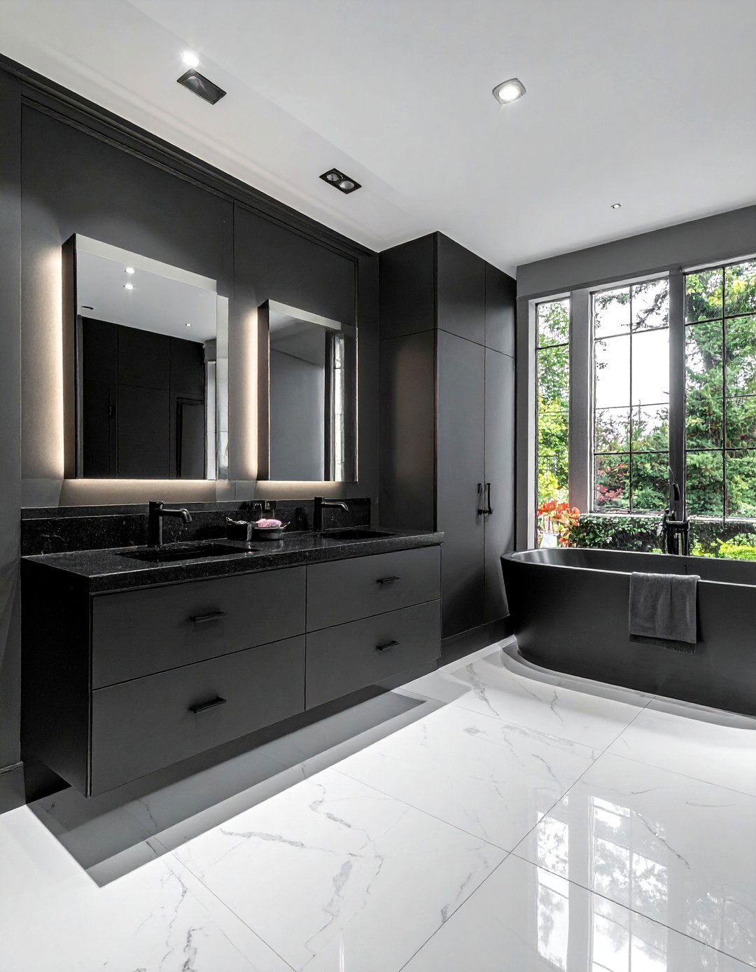 Black Vanity Bathroom - 30 dark bathroom ideas