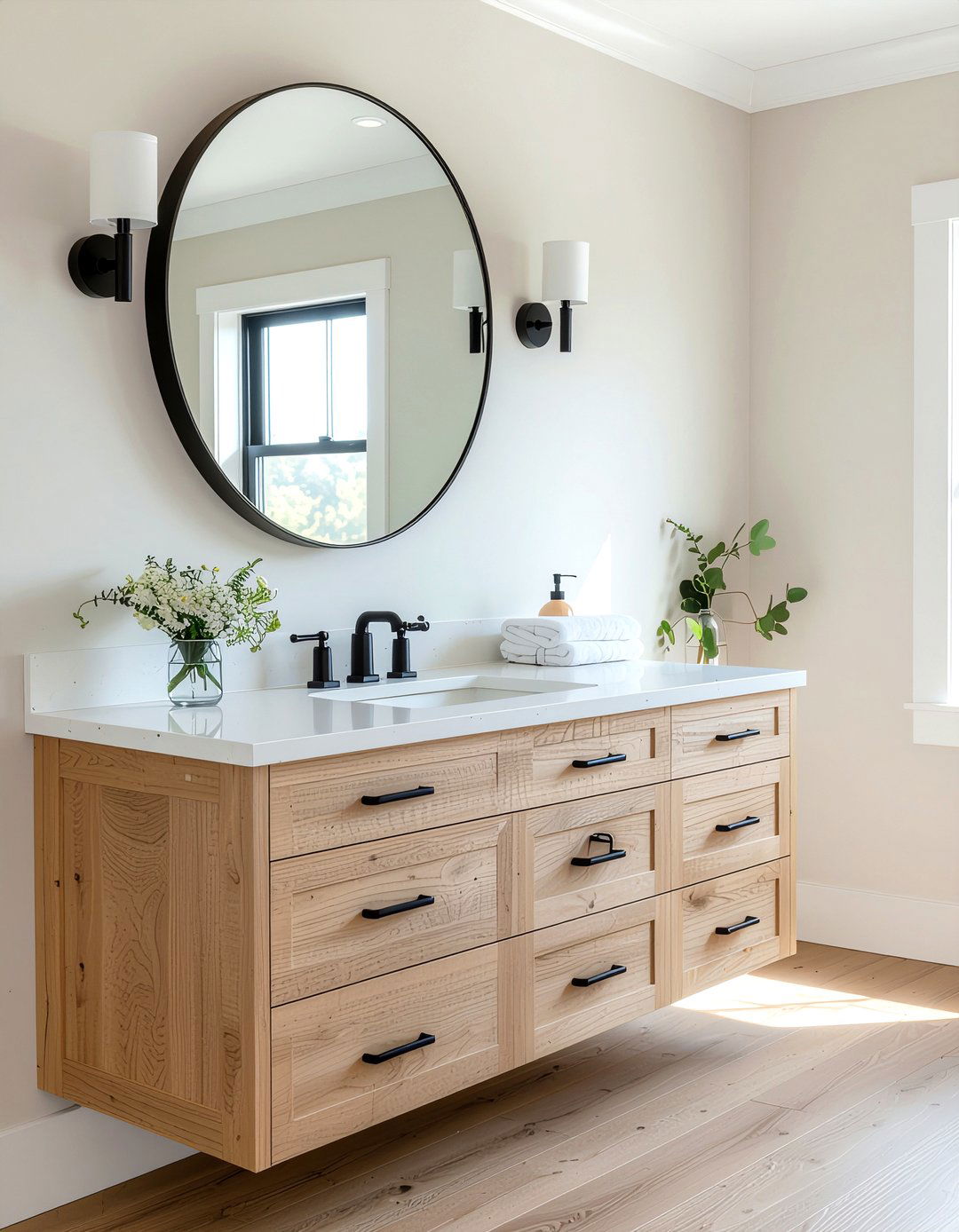 Black Vanity Hardware - 30 bathroom refresh ideas