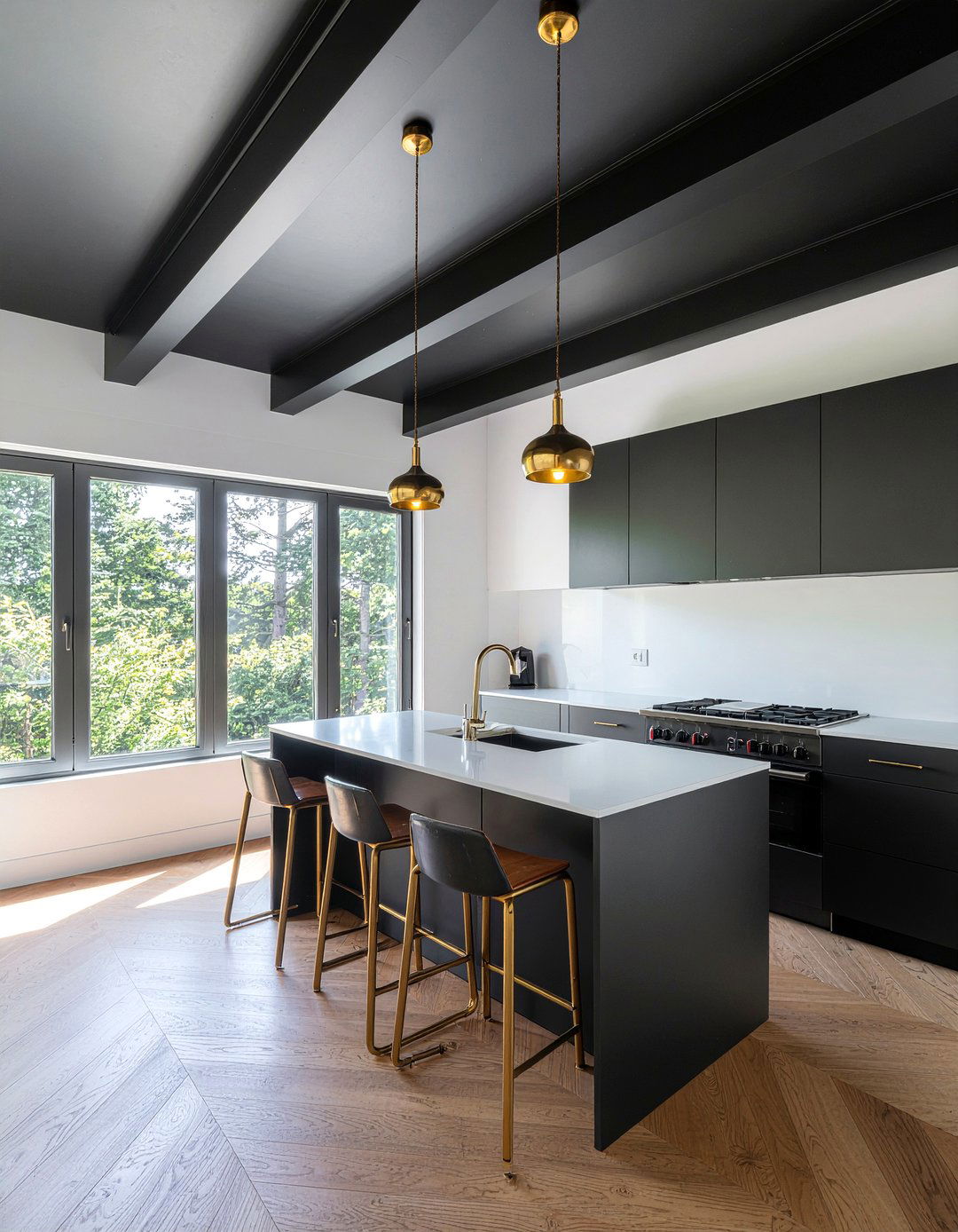 Black Vaulted Ceiling - 30 kitchen vaulted ceiling ideas