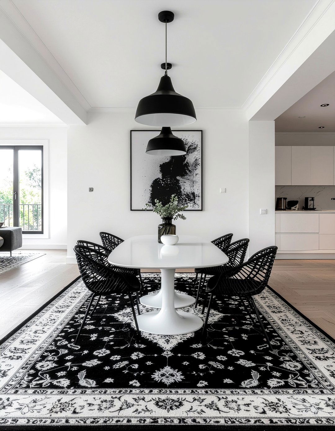 Black White Persian Rug - 30 Persian rug dining room ideas