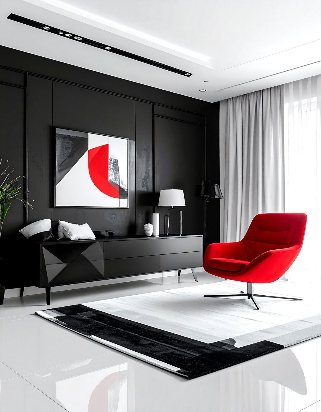 Black White Wallpaper - 30 living room botanical wallpapers