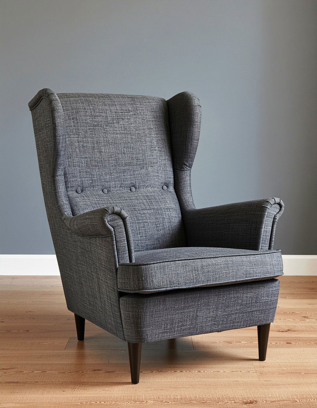 Black Wingback Chair - 30 living room black furniture ideas