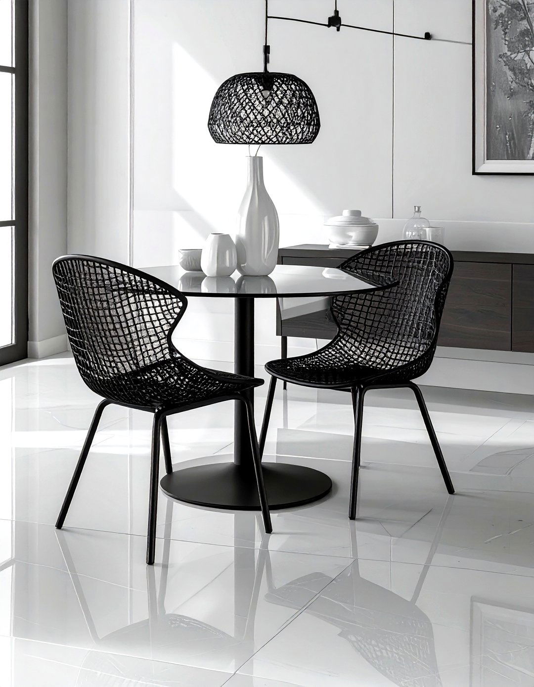 Black Wire Dining Chair - 30 metal dining chair ideas
