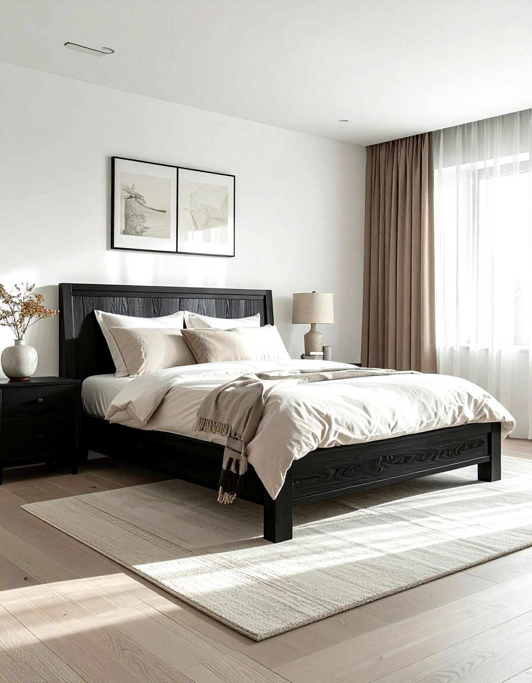 Black Wood Bedroom - 30 minimalist black bedroom ideas