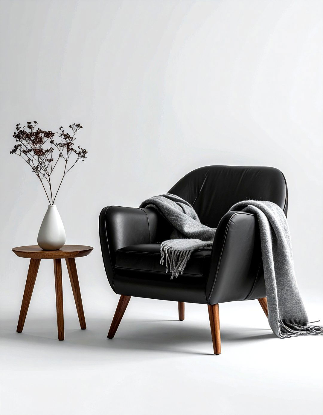 Black accent chair - 30 black decor ideas