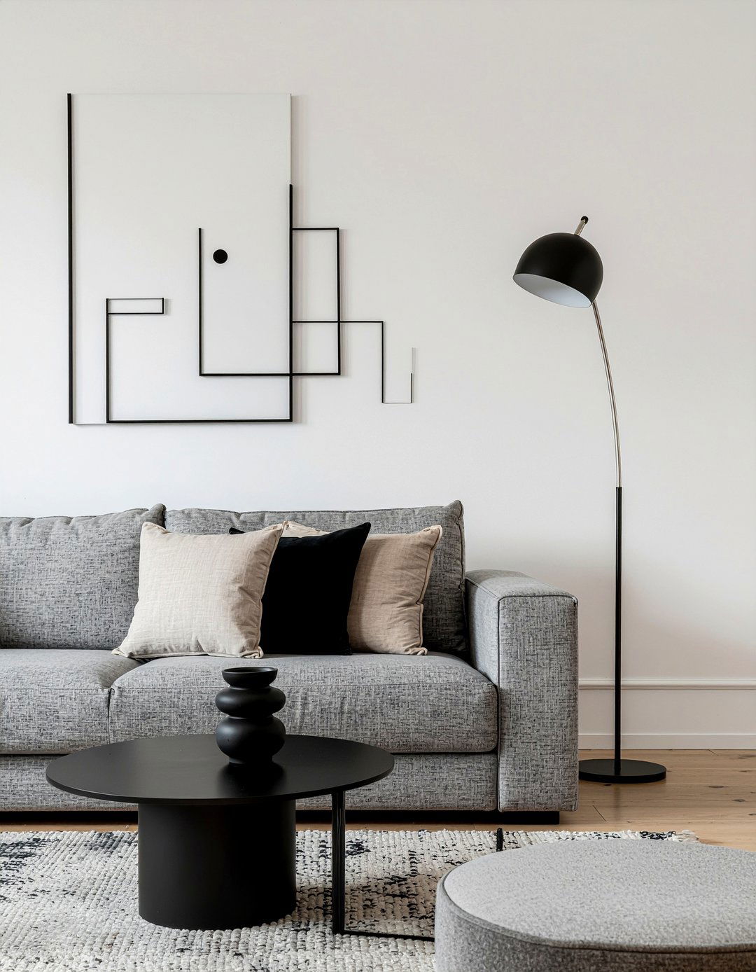 Black accents - 30 Norwegian living room ideas