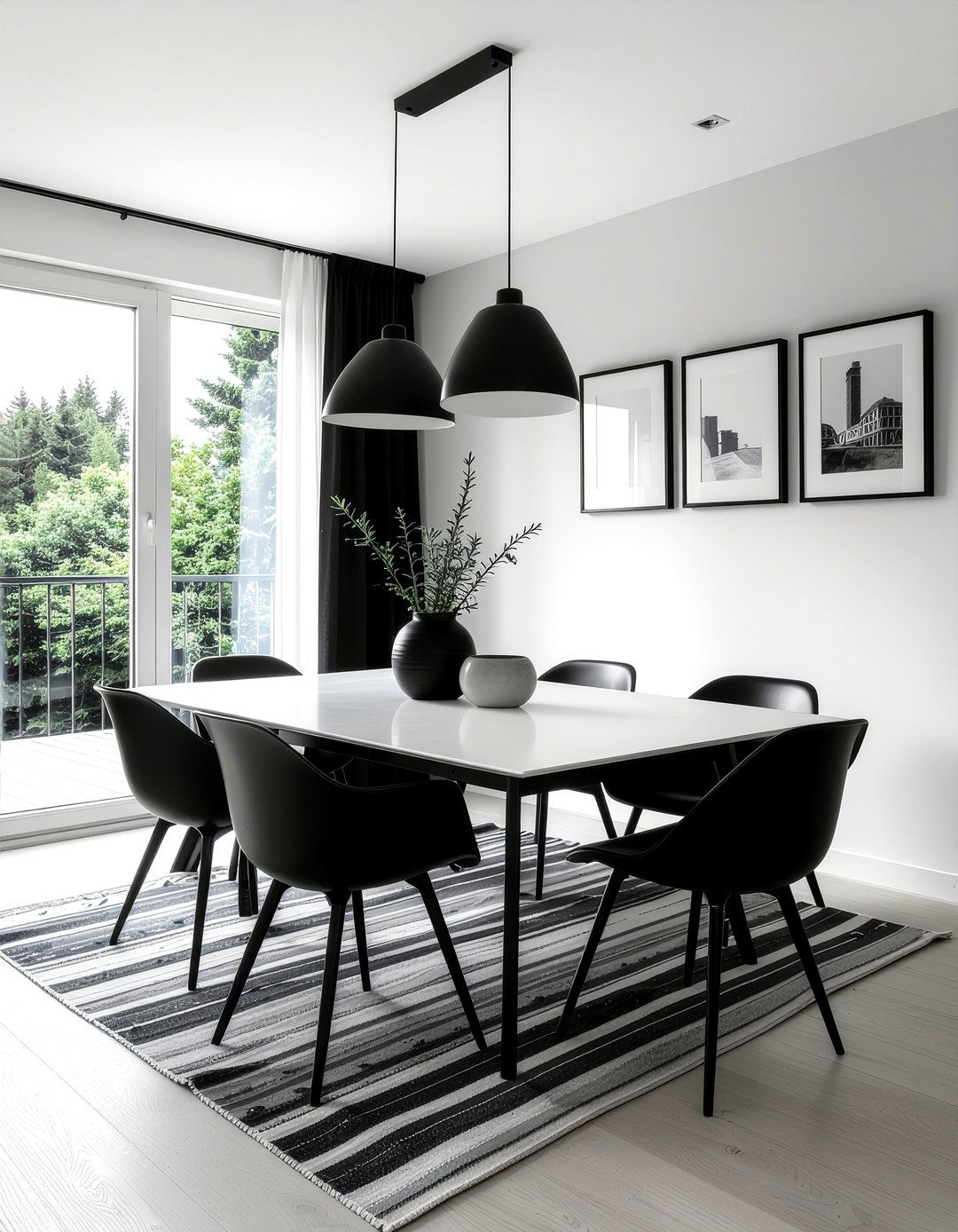 Black and White Dining Room - 30 everyday dining room ideas