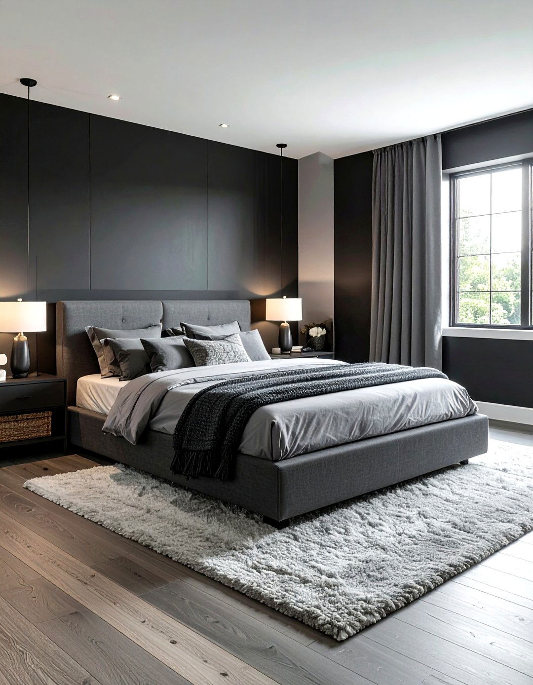Black and grey bedroom - 30 black bedroom ideas