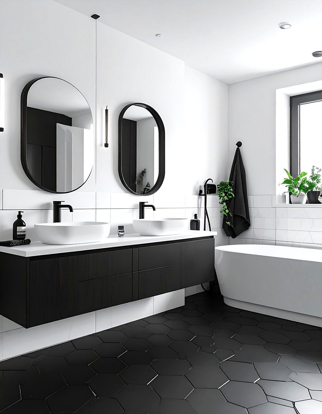 Black and white bathroom - 30 large bathroom ideas