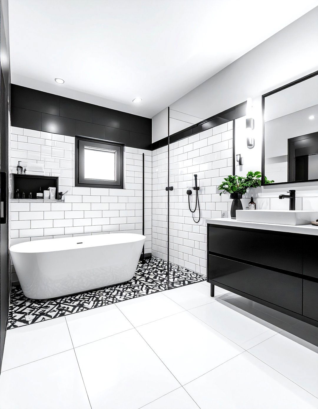 Black and white bathroom - 30 modern bathroom ideas