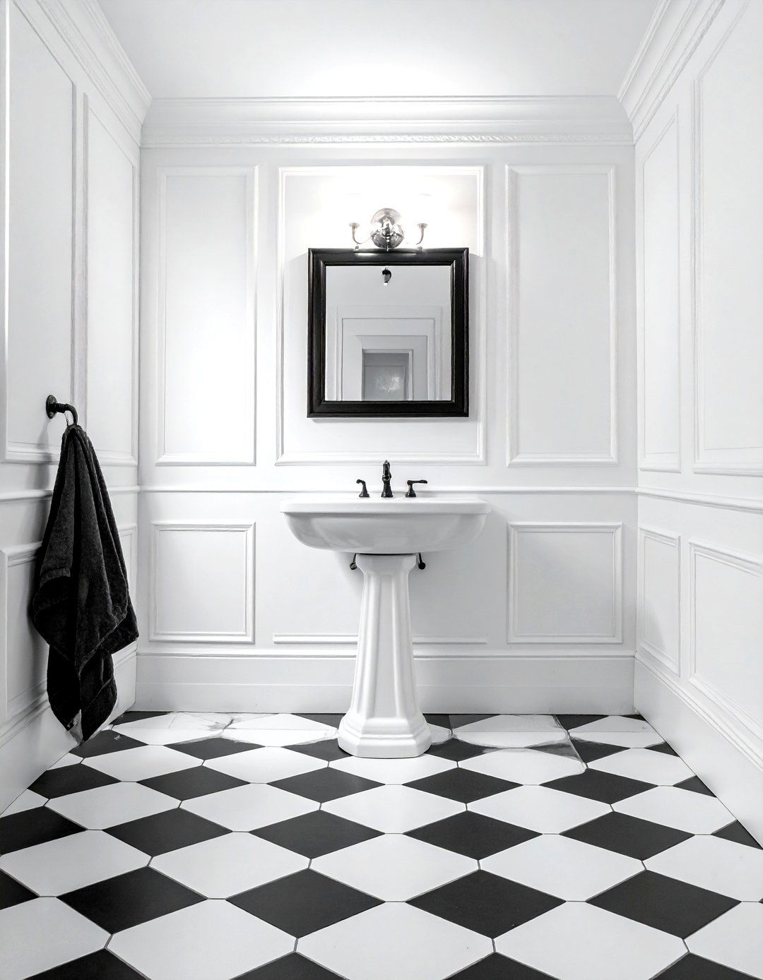 Black and white bathroom tile - 30 Southern bathroom ideas