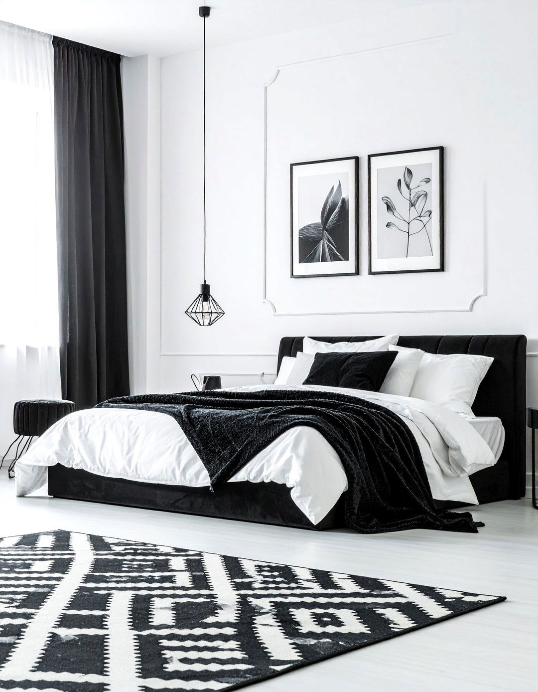 Black and white bedroom - 30 teen bedroom ideas