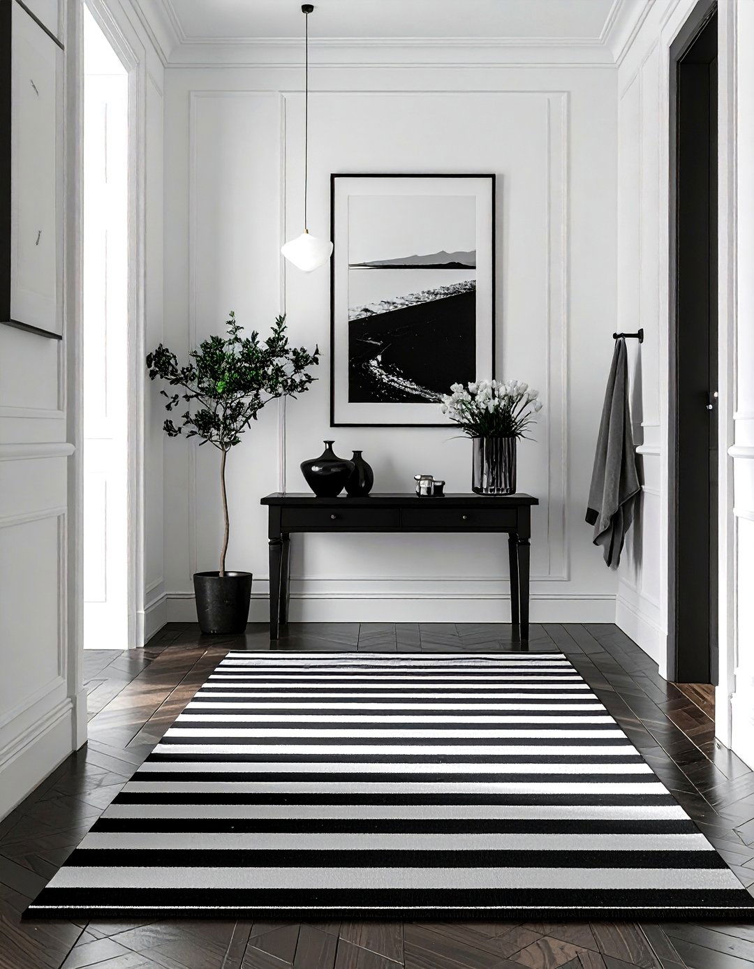 Black and white decor - 30 hallway decor ideas