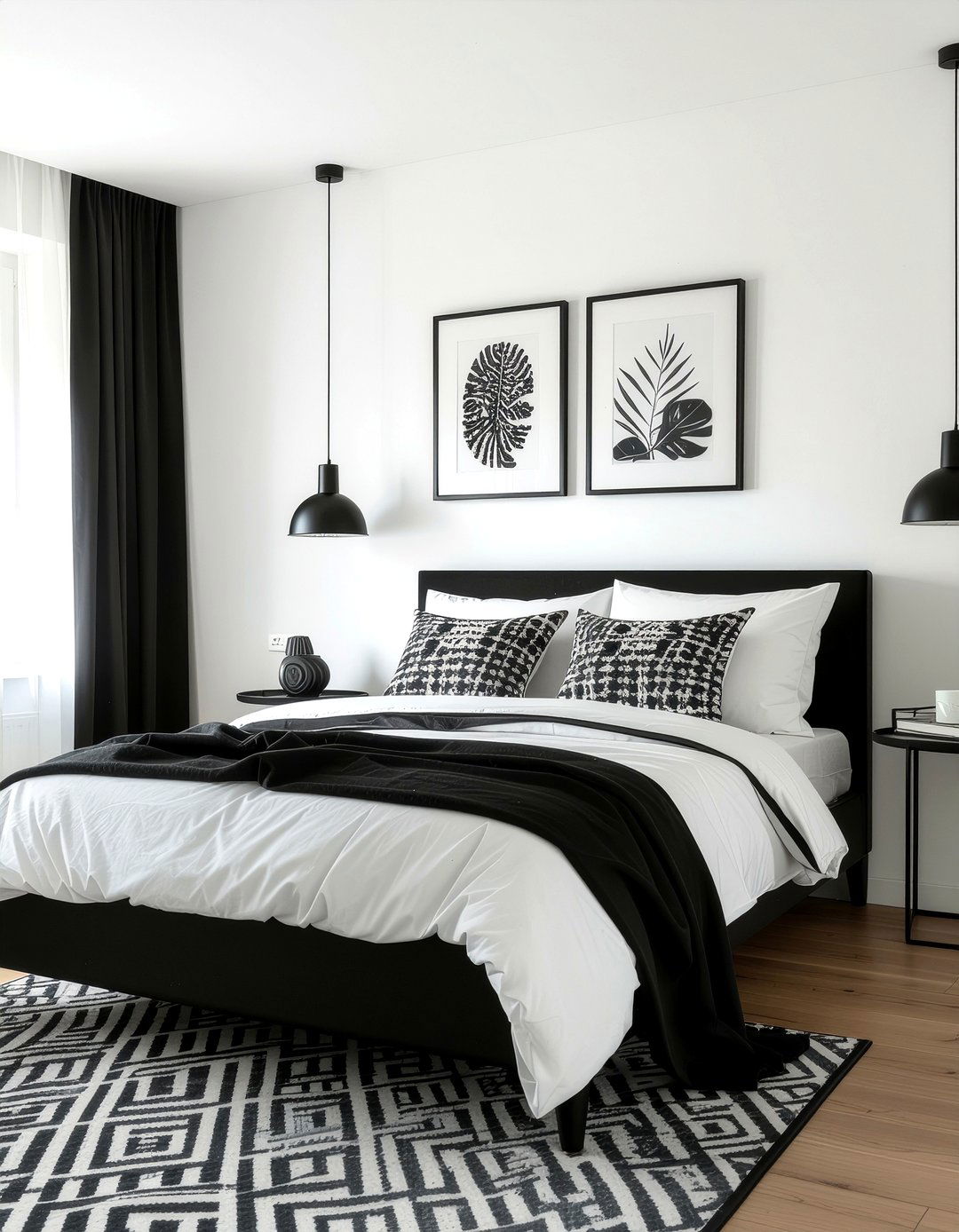 Black and white decor - 30 first apartment decor ideas