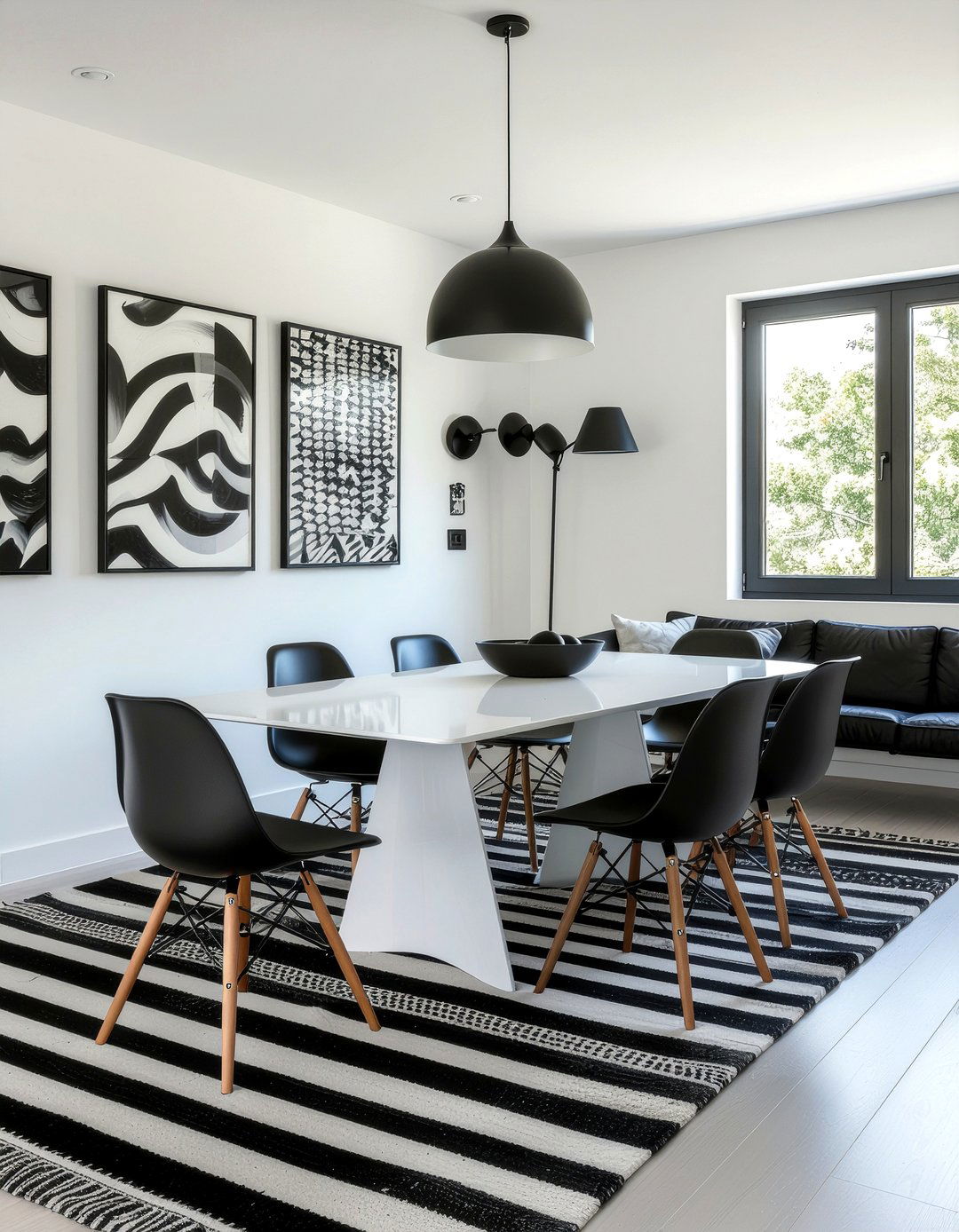 Black and white dining room - 30 dining area ideas