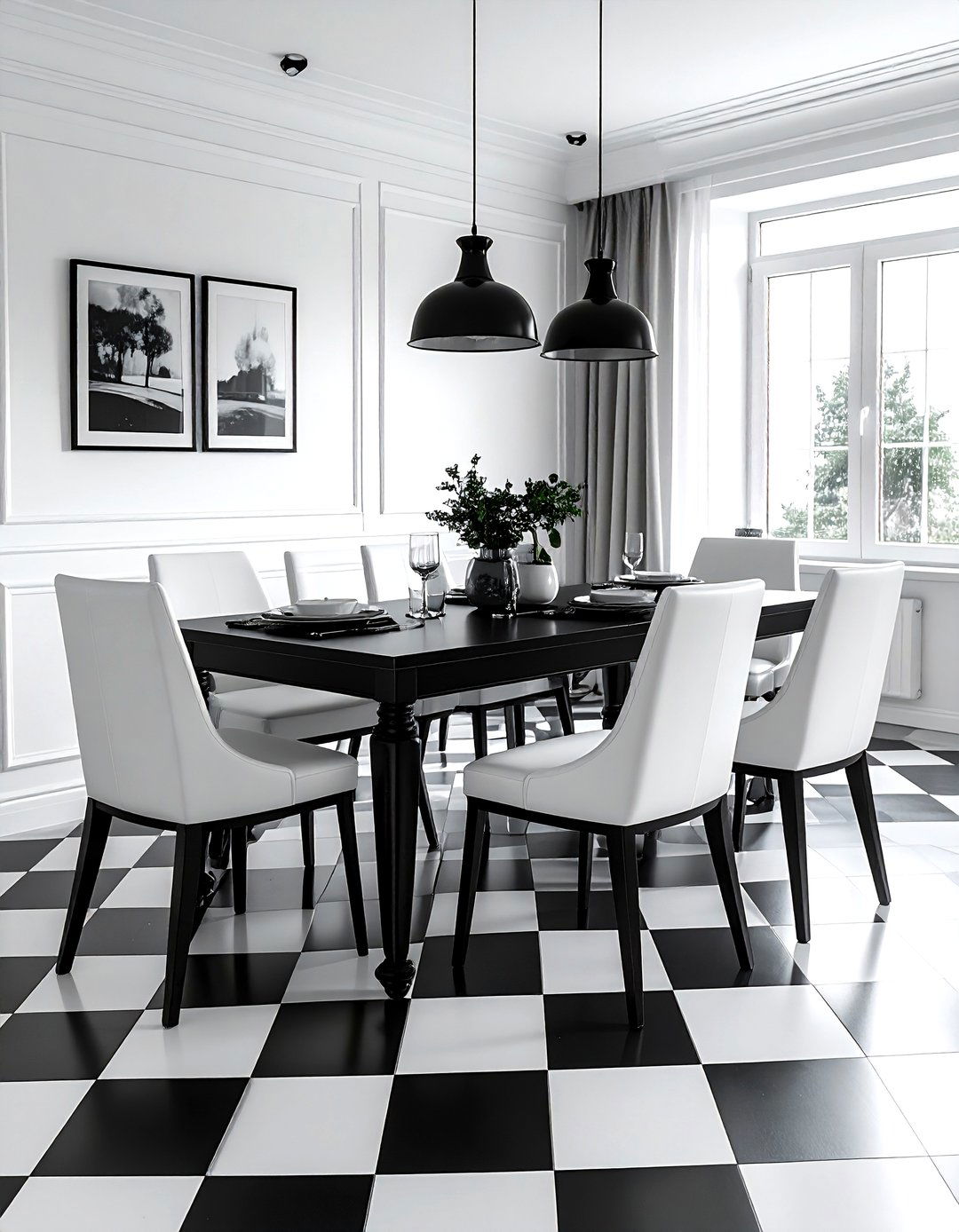 Black and white dining room - 30 dining room enhancement ideas
