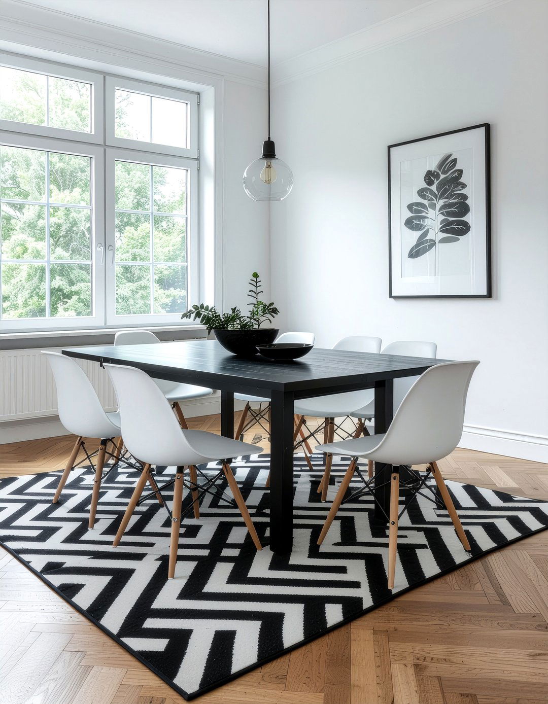 Black and white dining room - 30 dining room goals ideas