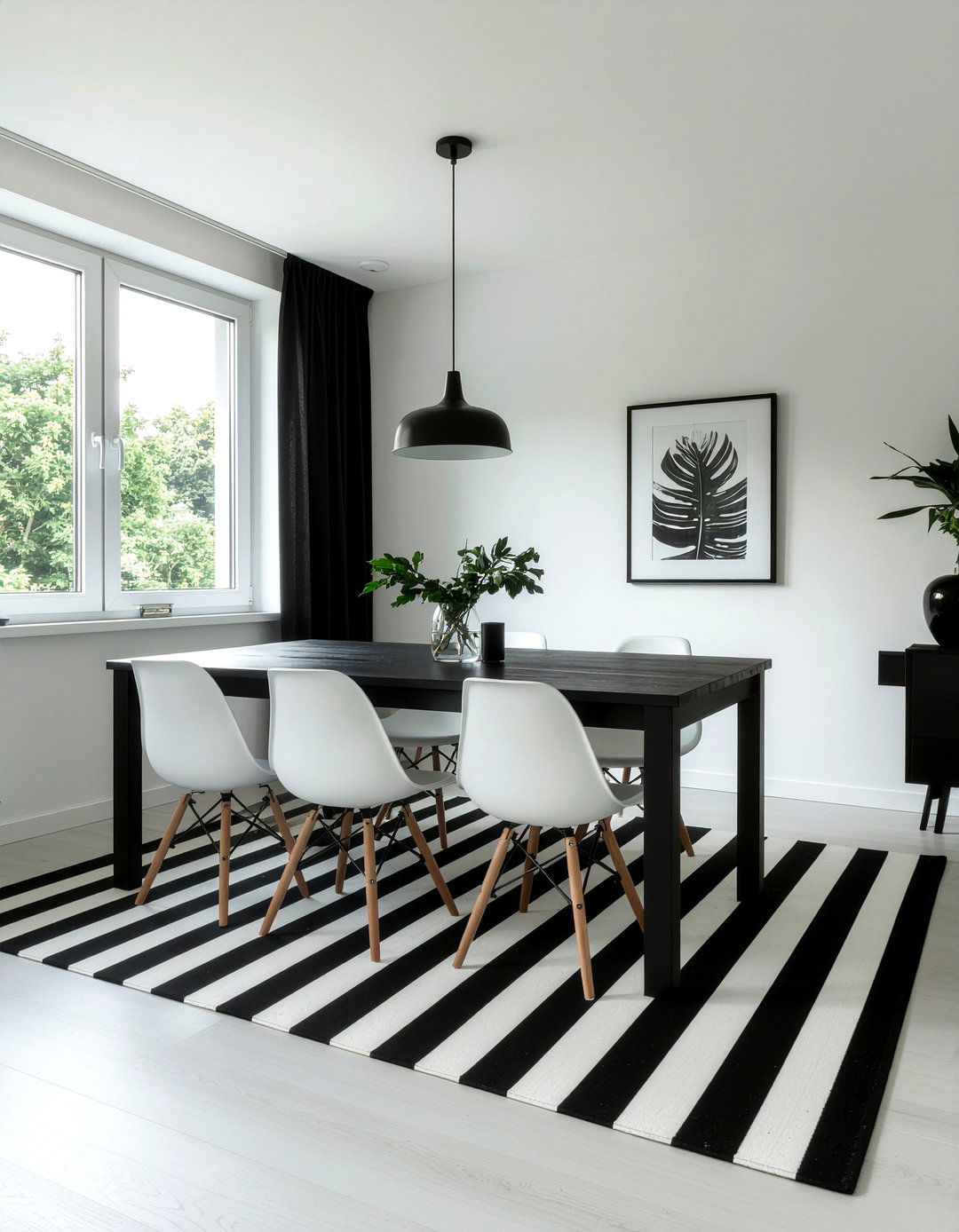 Black and white dining room - 30 dining room transformation ideas
