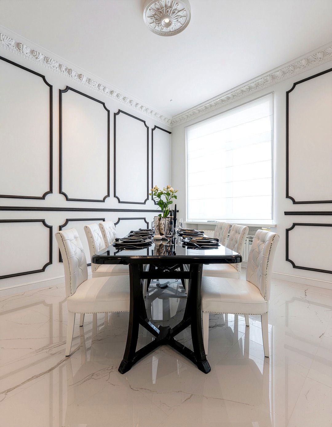 Black and white dining room - 30 formal dining room ideas
