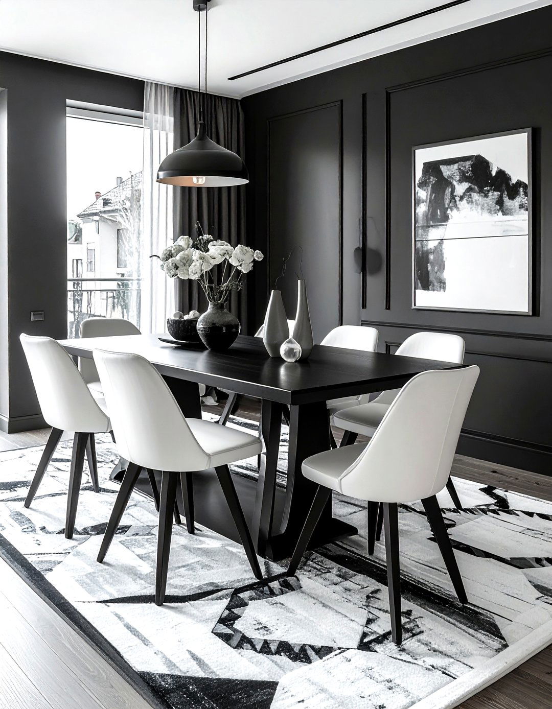 Black and white dining room - 30 memorable dining room ideas
