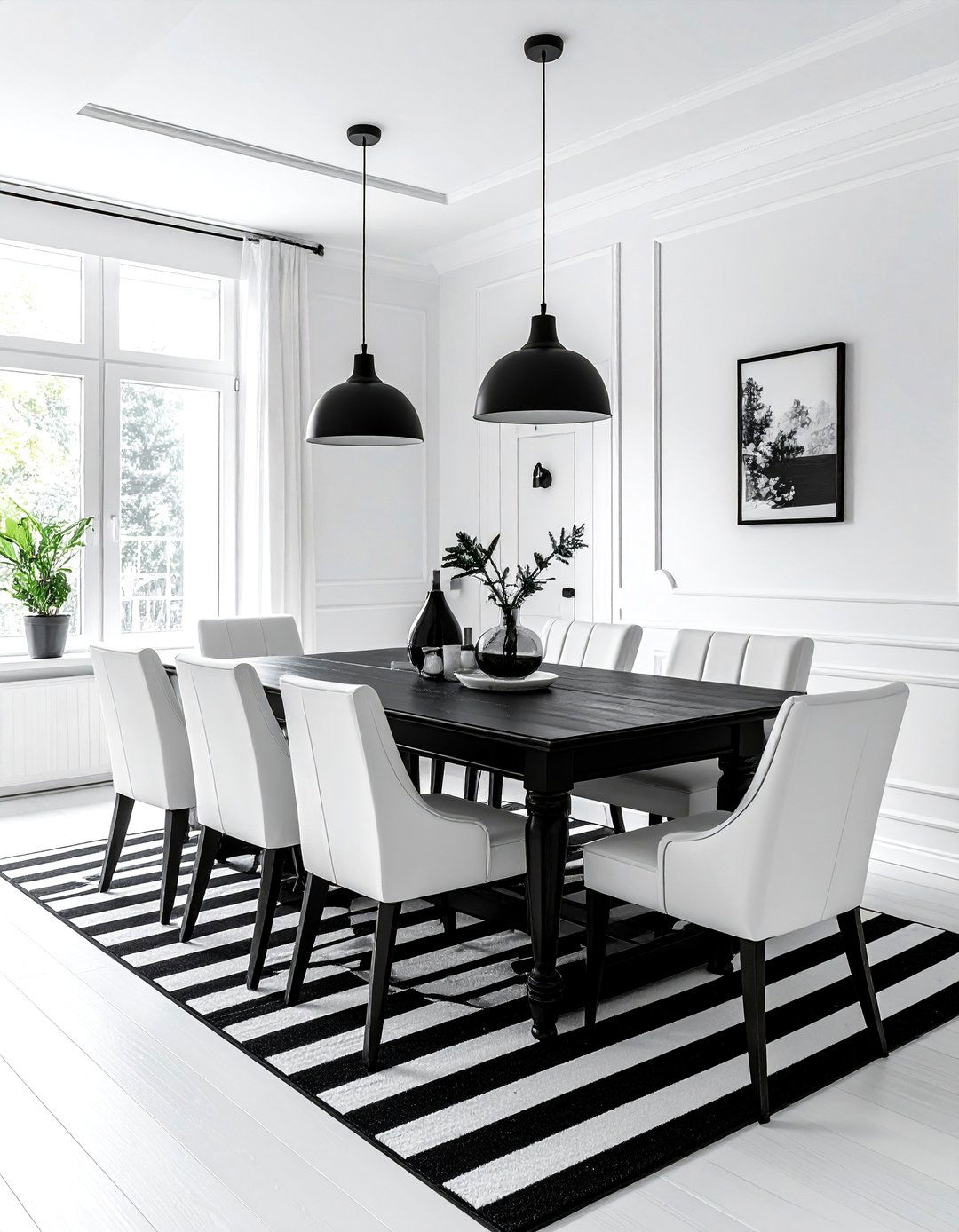 Black and white dining room - 30 new traditional dining room ideas