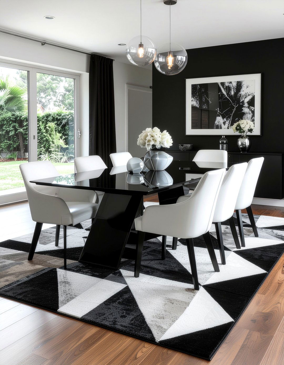 Black and white dining room - 30 practical dining room ideas