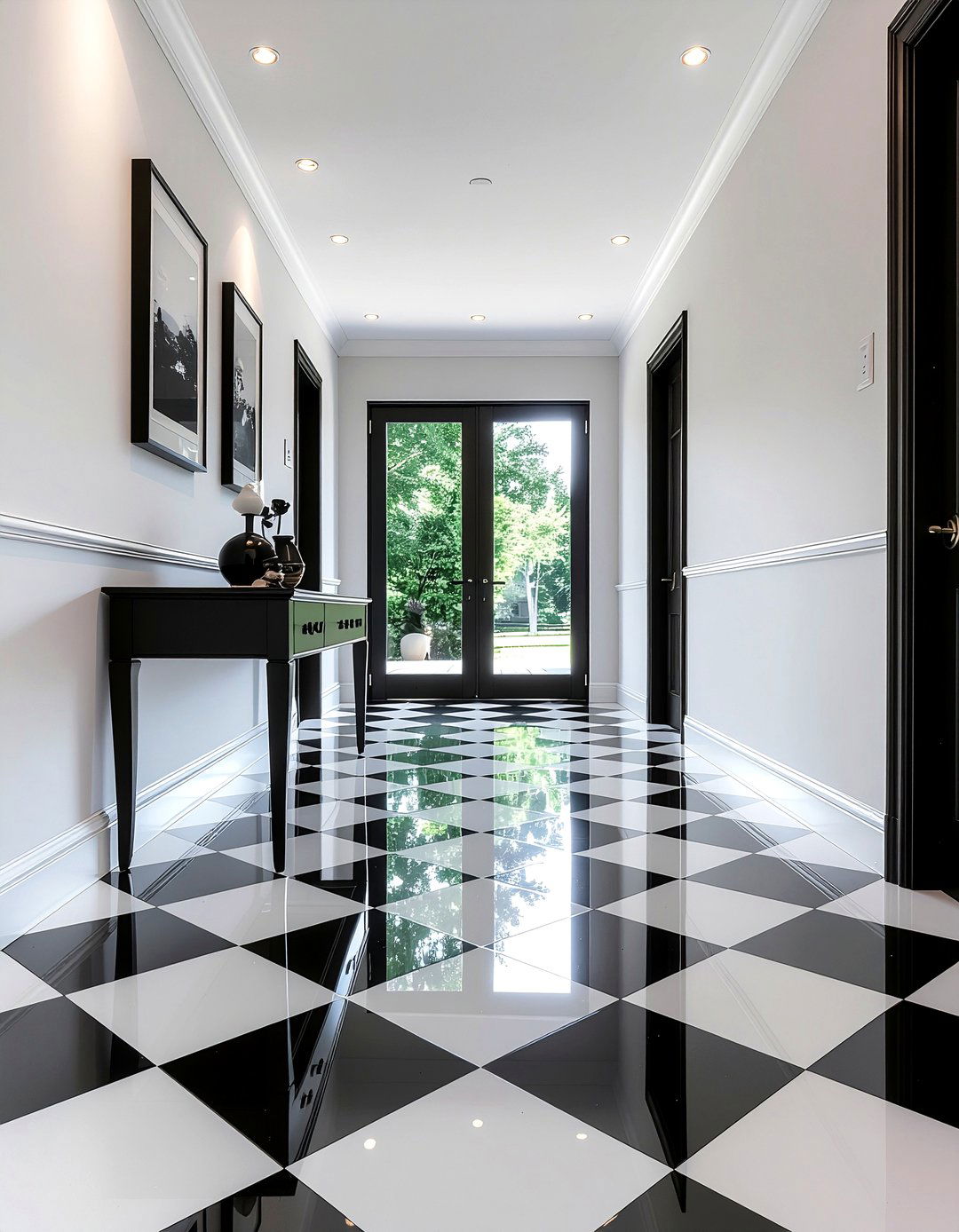 Black and white floor tile - 30 enduring decor ideas