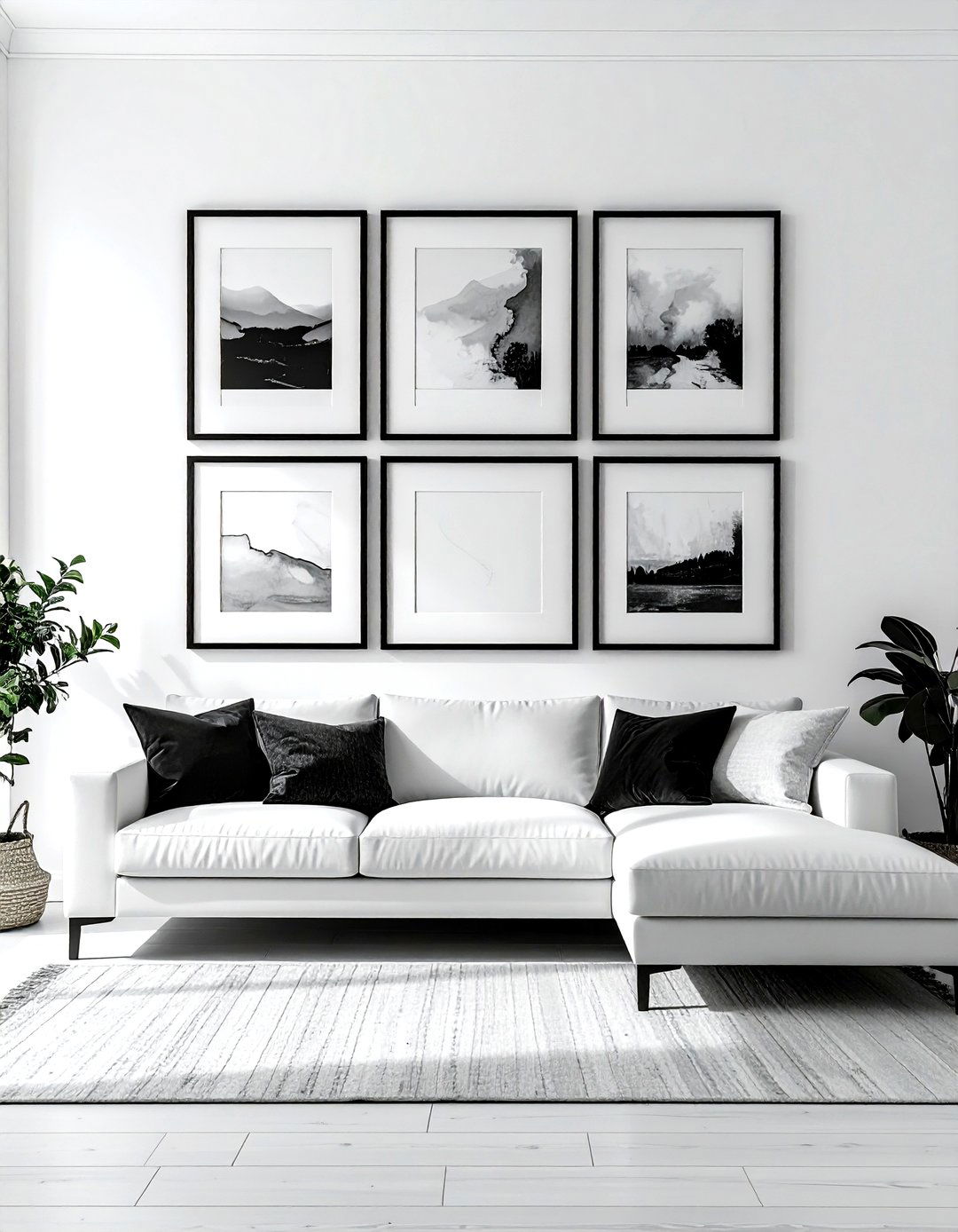 Black and white gallery wall - 30 crisp decor ideas