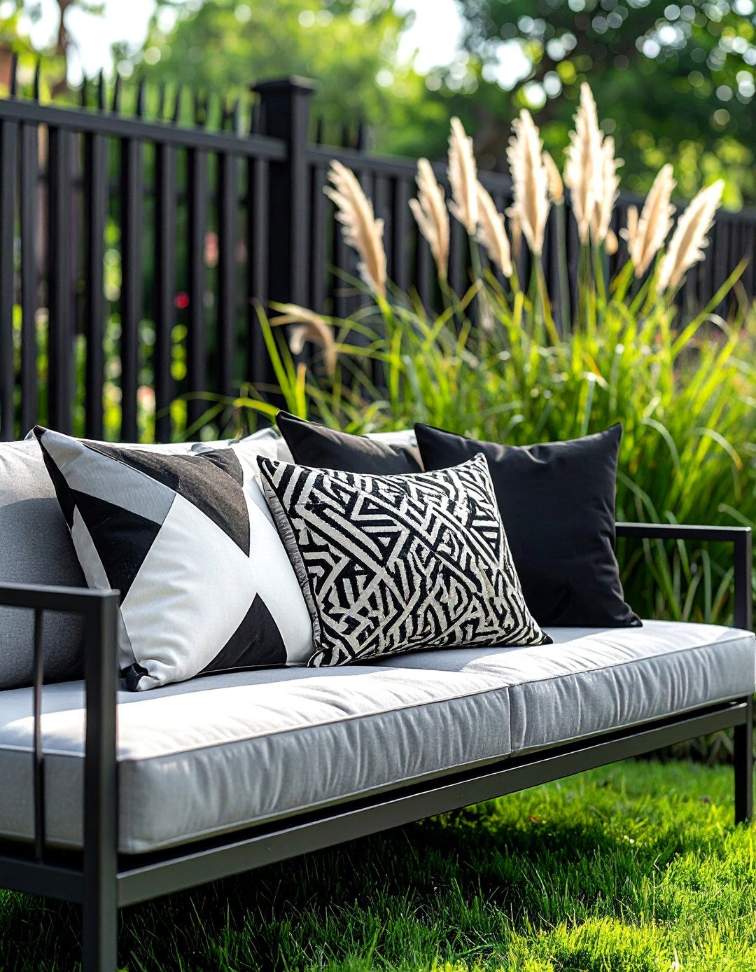 Black and white geometric - 30 outdoor pillow ideas