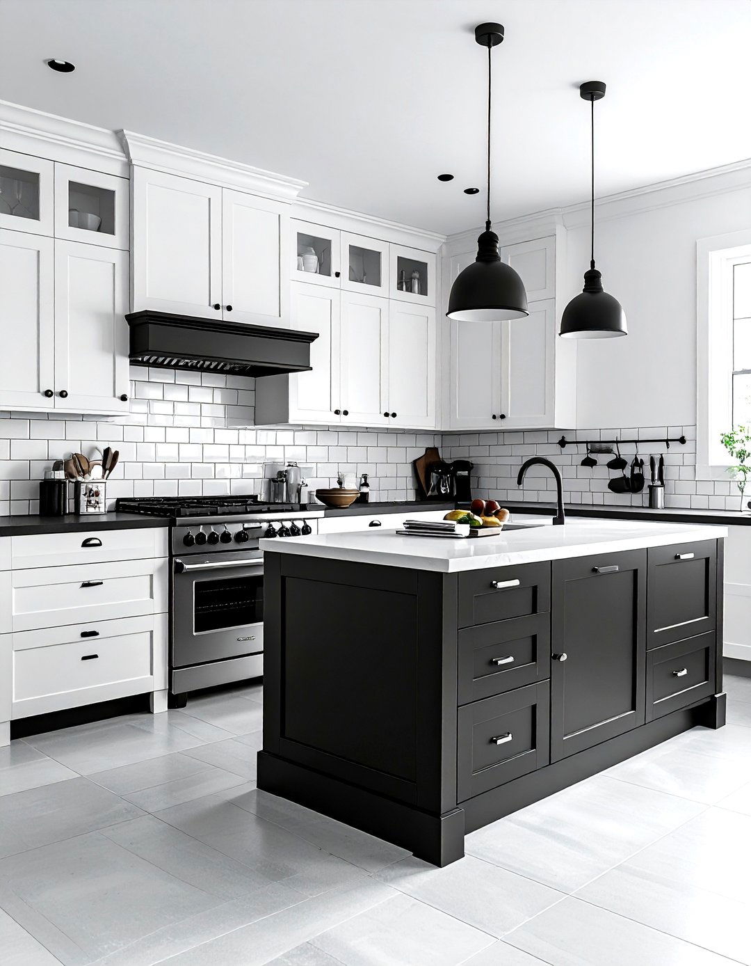 Black and white kitchen - 30 black kitchen decor ideas