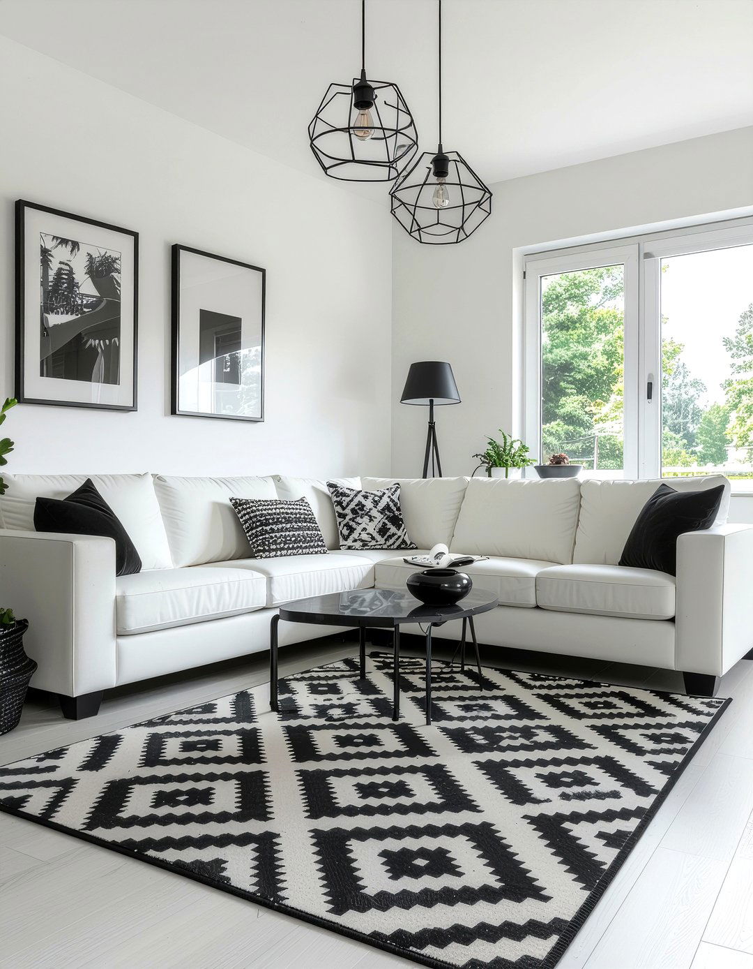 Black and white living room - 30 minimalist living room ideas