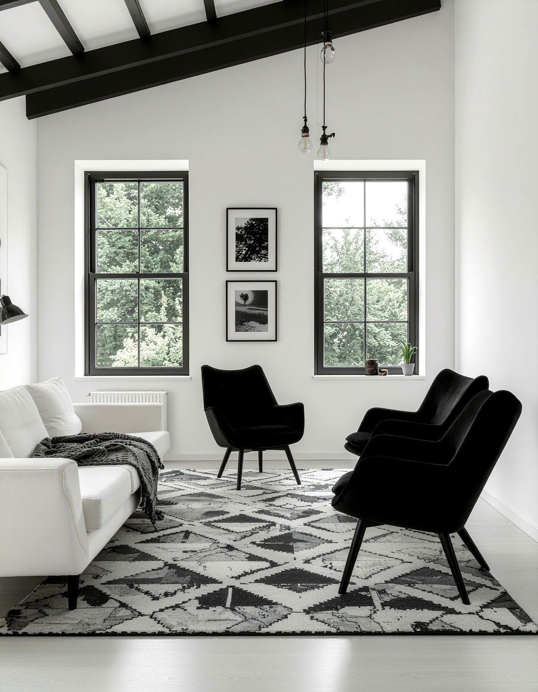 Black and white living room - 30 modern living room ideas