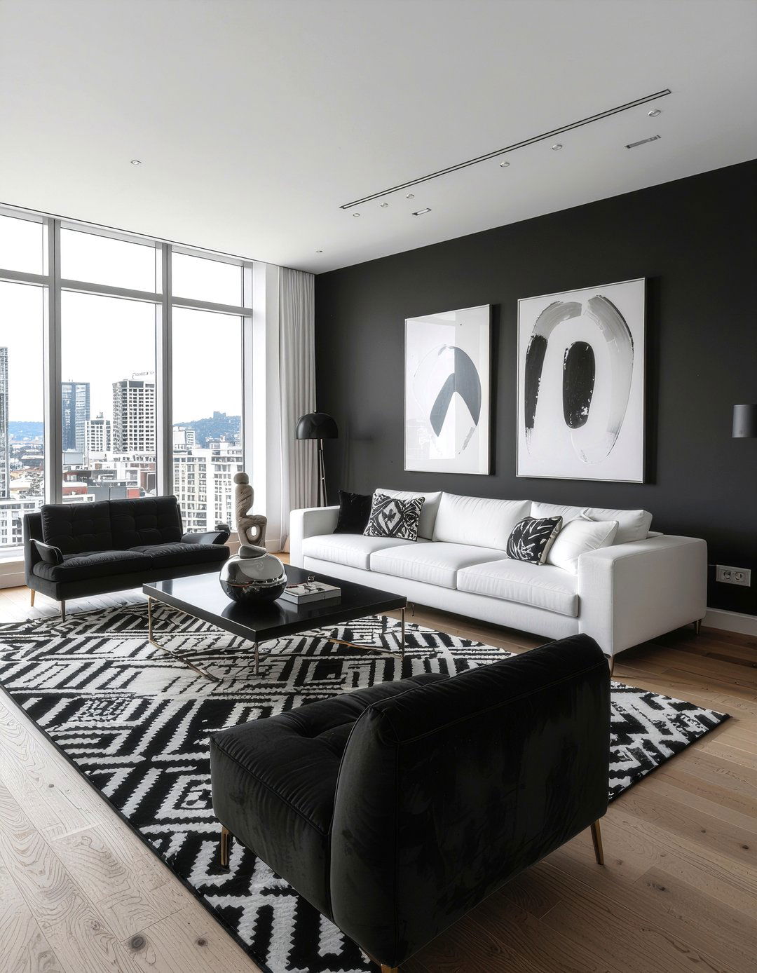 Black and white living room - 30 viral living room ideas