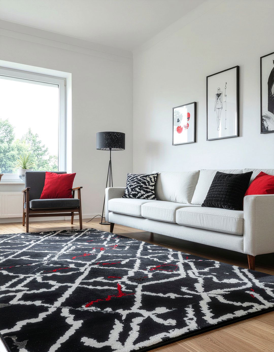 Black and white rug - 30 living room rugs