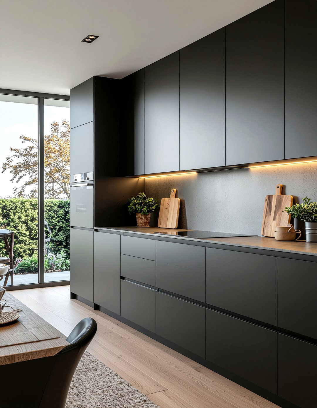 Black and wood kitchen hardware - 30 black kitchen hardware ideas