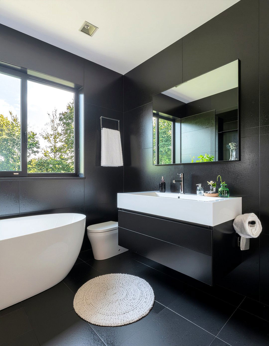 Black bathroom - 30 small bathroom color ideas