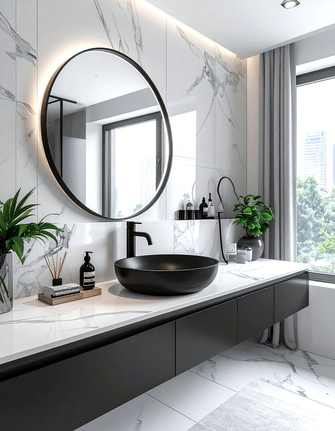 Black bathroom faucet - 30 decor glow-up ideas